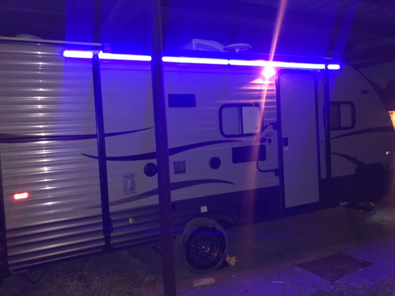 RecPro 12' RV Blue LED Awning Light 12V, Black PCB customer photo 2
