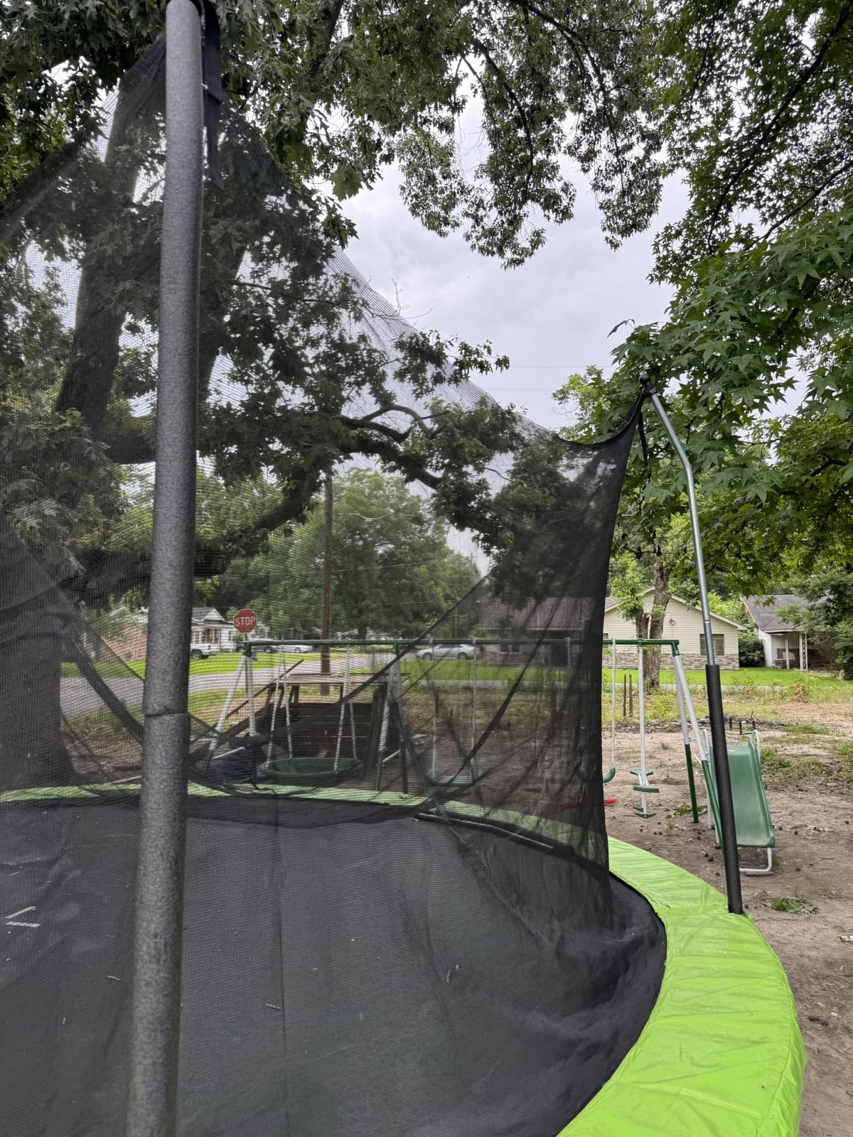 Trampoline Net Replacement Trampoline Safety Round Frame Enclosure Weather Resistant Breathable Net with Double Headed Zippers customer photo 2
