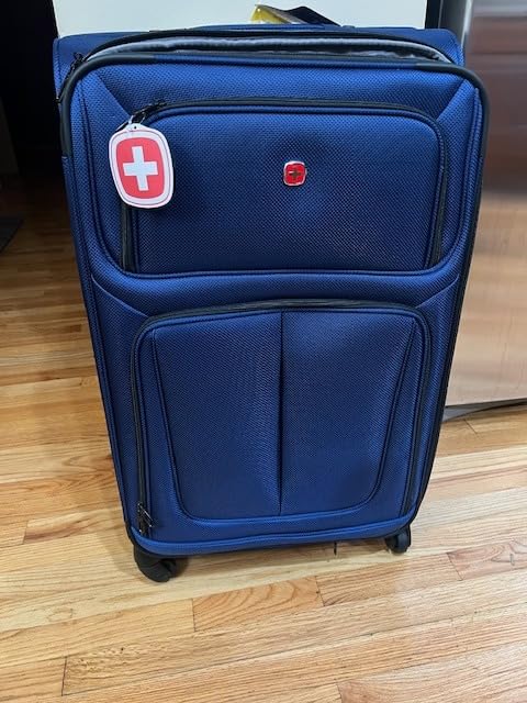 SwissGear Sion Softside Expandable Spinner Luggage Durable Lightweight Travel Suitcase, Merlot, Checked-Large customer photo 2