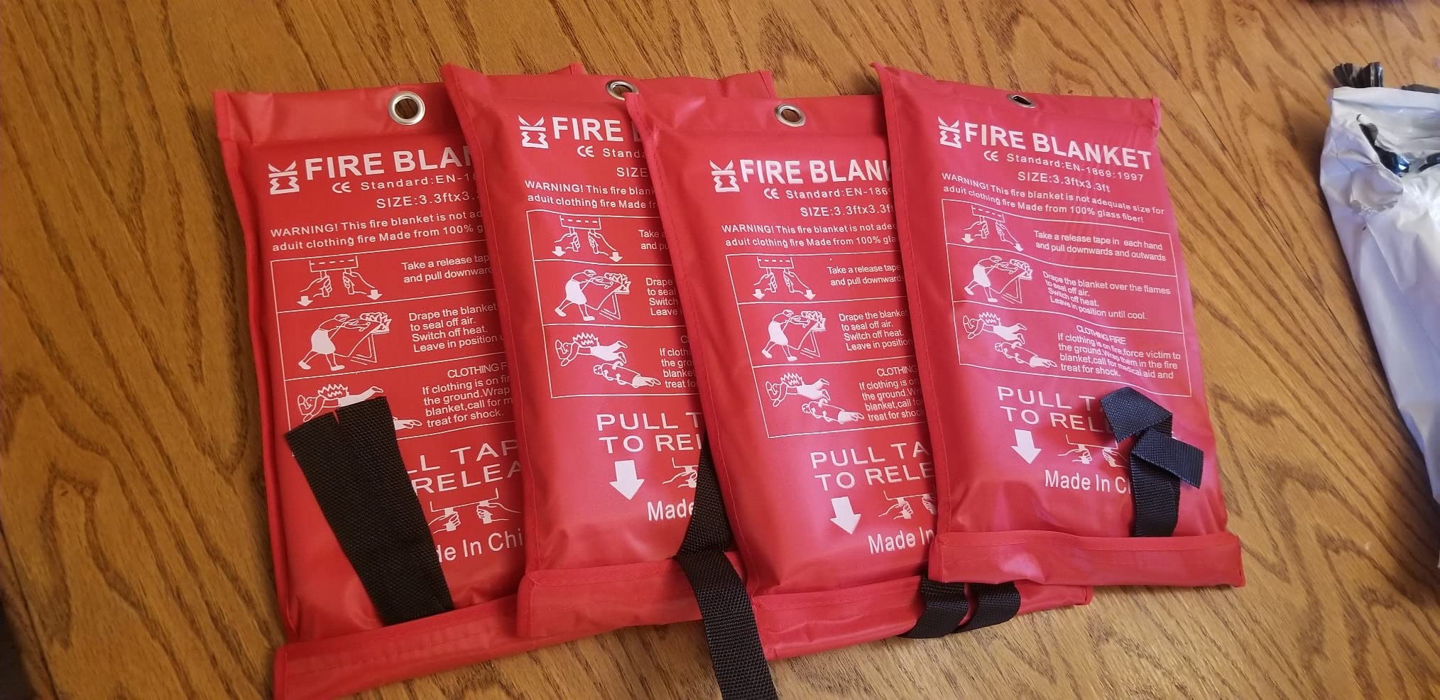 Emergency Fire Blanket for Home and Kitchen, 4 Pack, 40