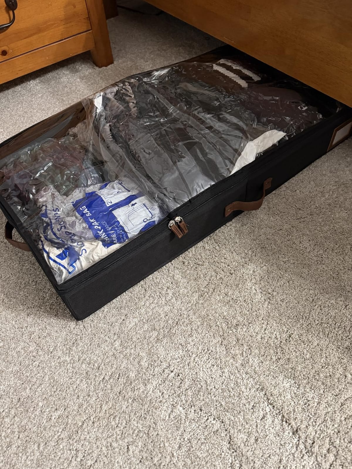HOMELUX THEORY Under Bed Storage, Medium 2pc with Lid, Ivory customer photo 2