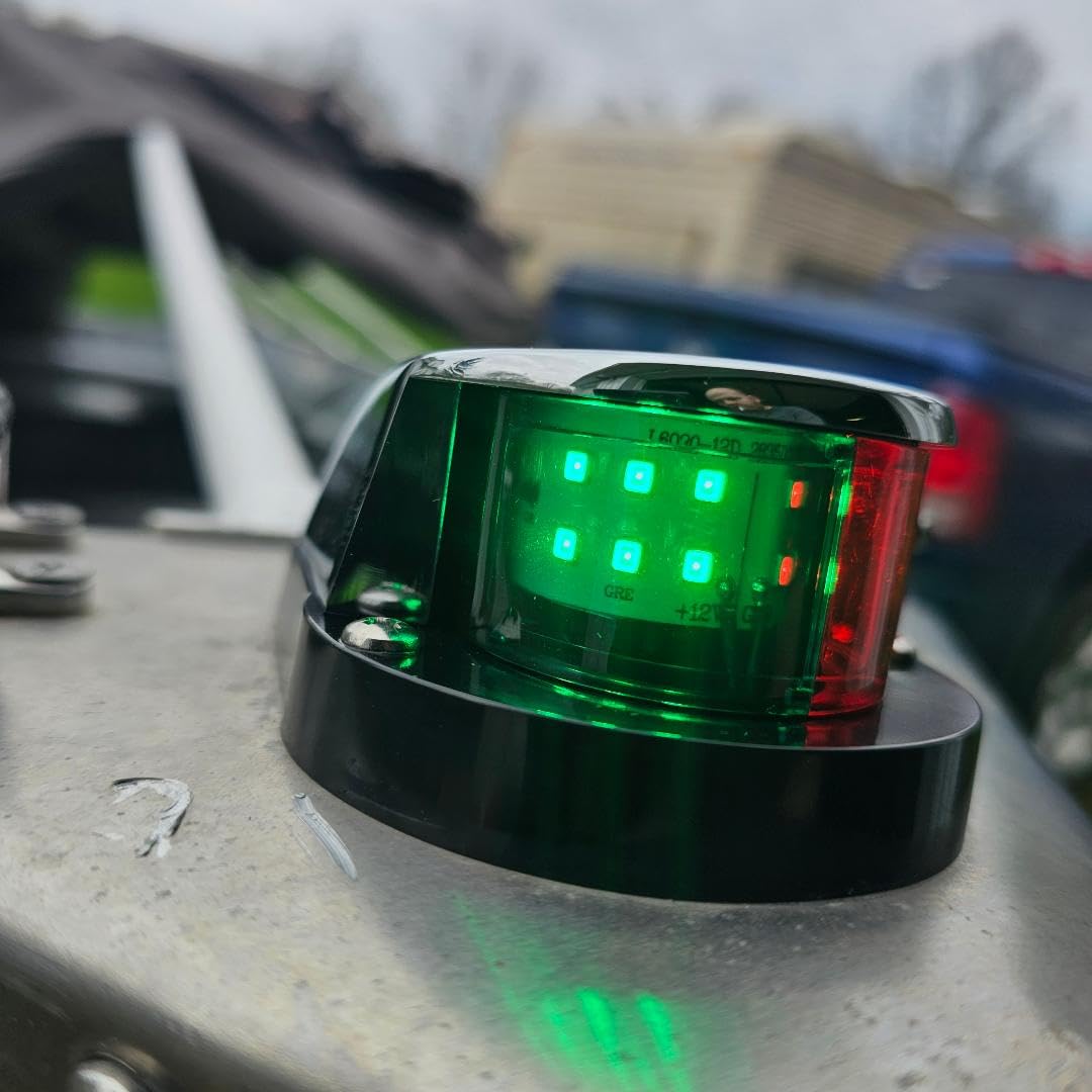 Obcursco Boat Navigation Lights, Red and Green LED Light, Boat Accessories customer photo 1