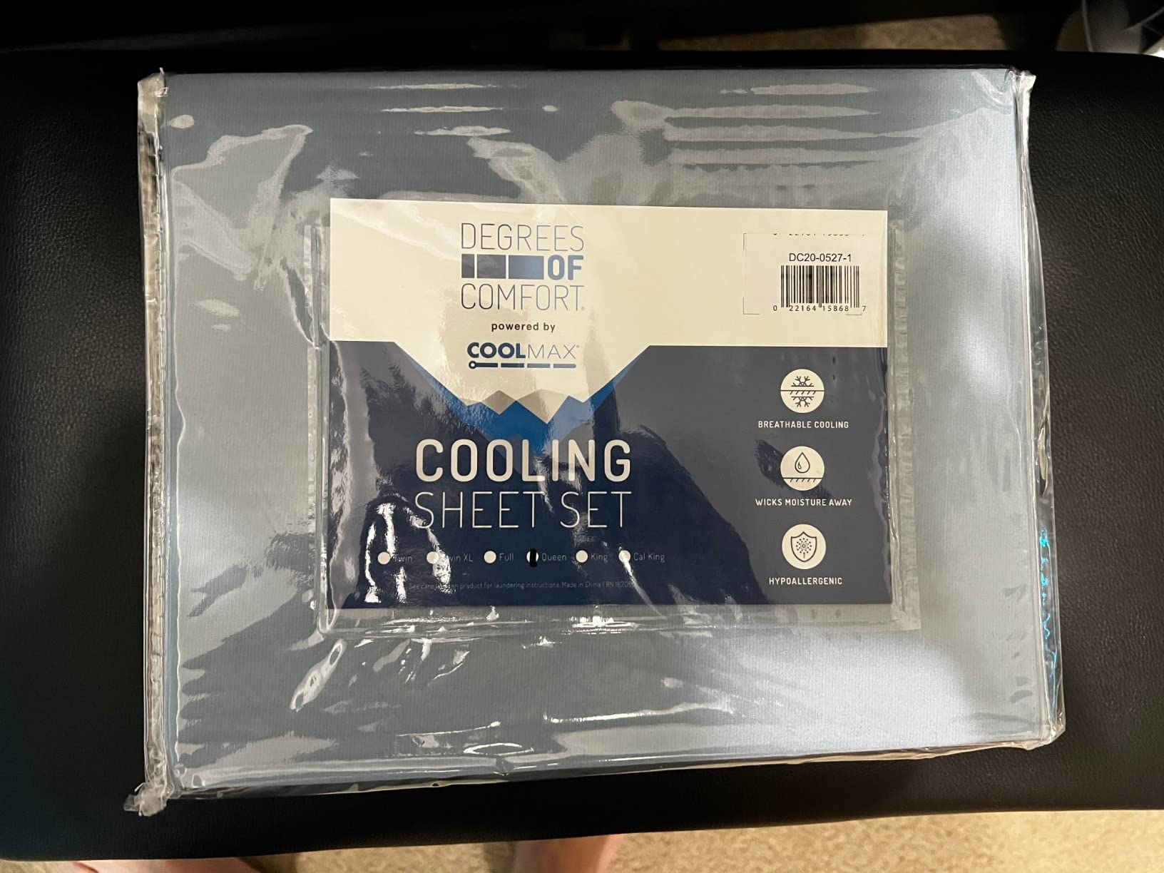 Coolmax® Cooling Sheets for Hot Sleepers, Queen Size, Teal Blue customer photo 1