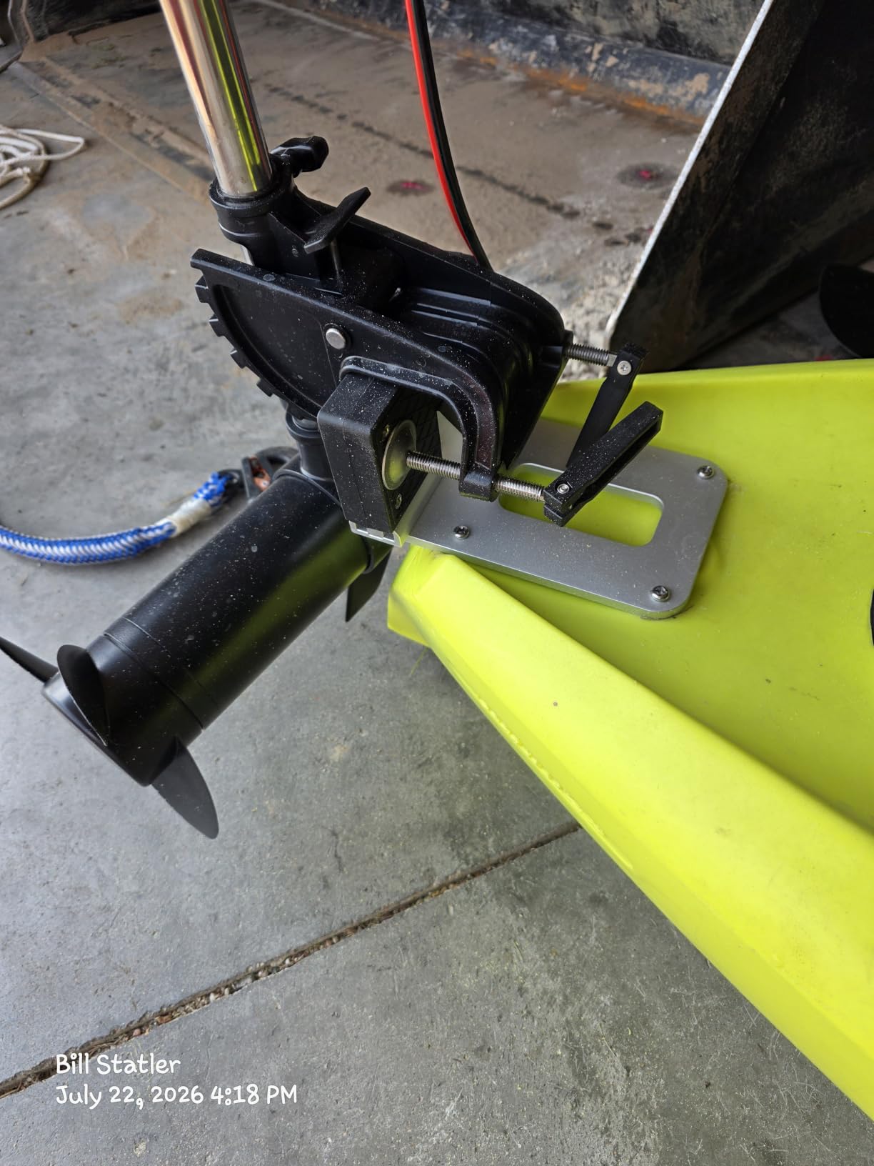 Universal Transom Trolling Motor Mount for Kayaks/Kayak Motor Mount customer photo 1