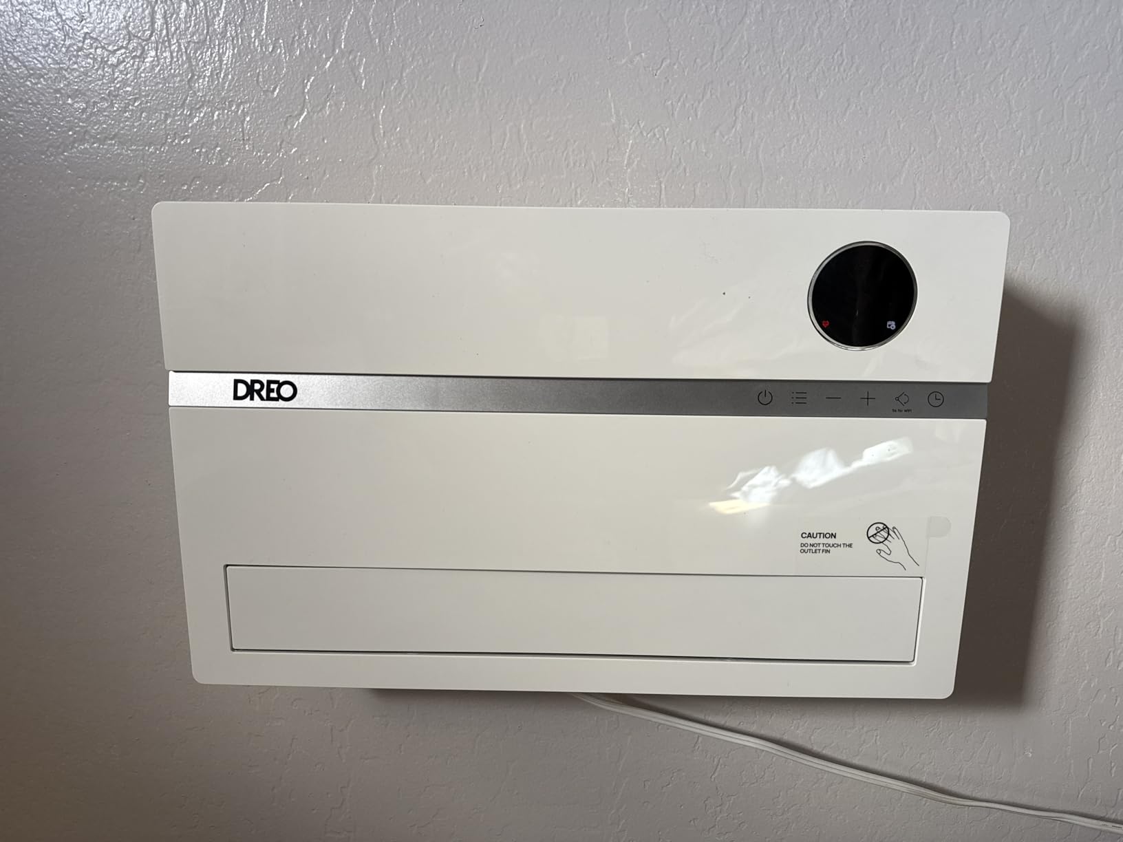 DREO Smart Wall Heater, 1500W Space Heater for Bedroom, White, Standard customer photo 1
