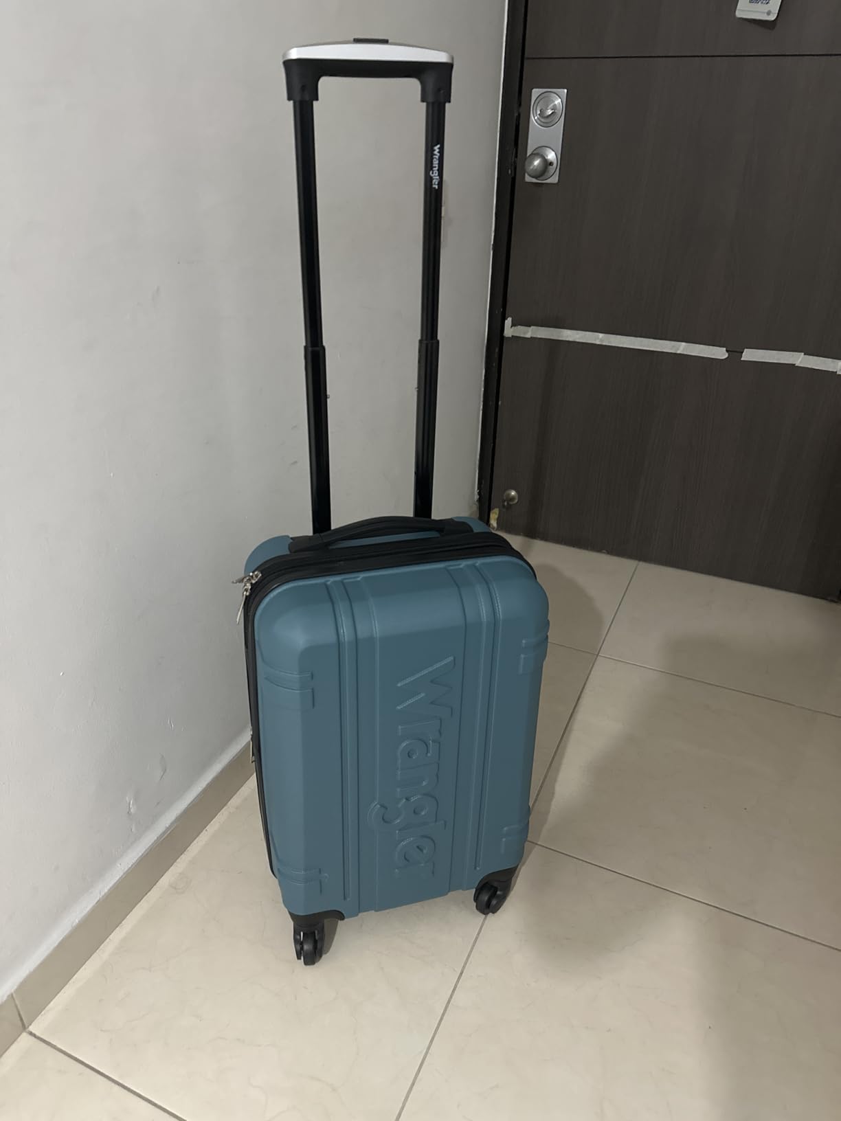 Wrangler Astral Hardside Luggage, Dark Shadow, 22-Inch Carry-On customer photo 2