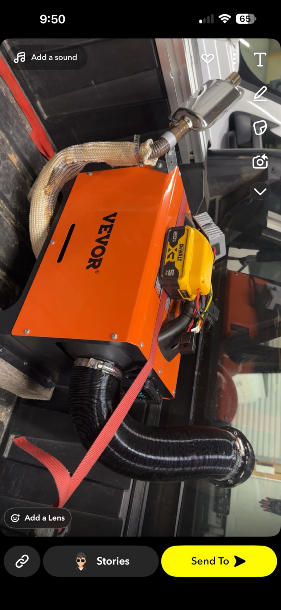 VEVOR Diesel Heater, 12V All-in-one Diesel Air Heater with Remote Control and LCD Display, 5L Fuel Tank Fast Heating Portable Diesel Parking Heater for RV, Truck, 8KW, Upgrade - APP Control, Orange customer photo 2