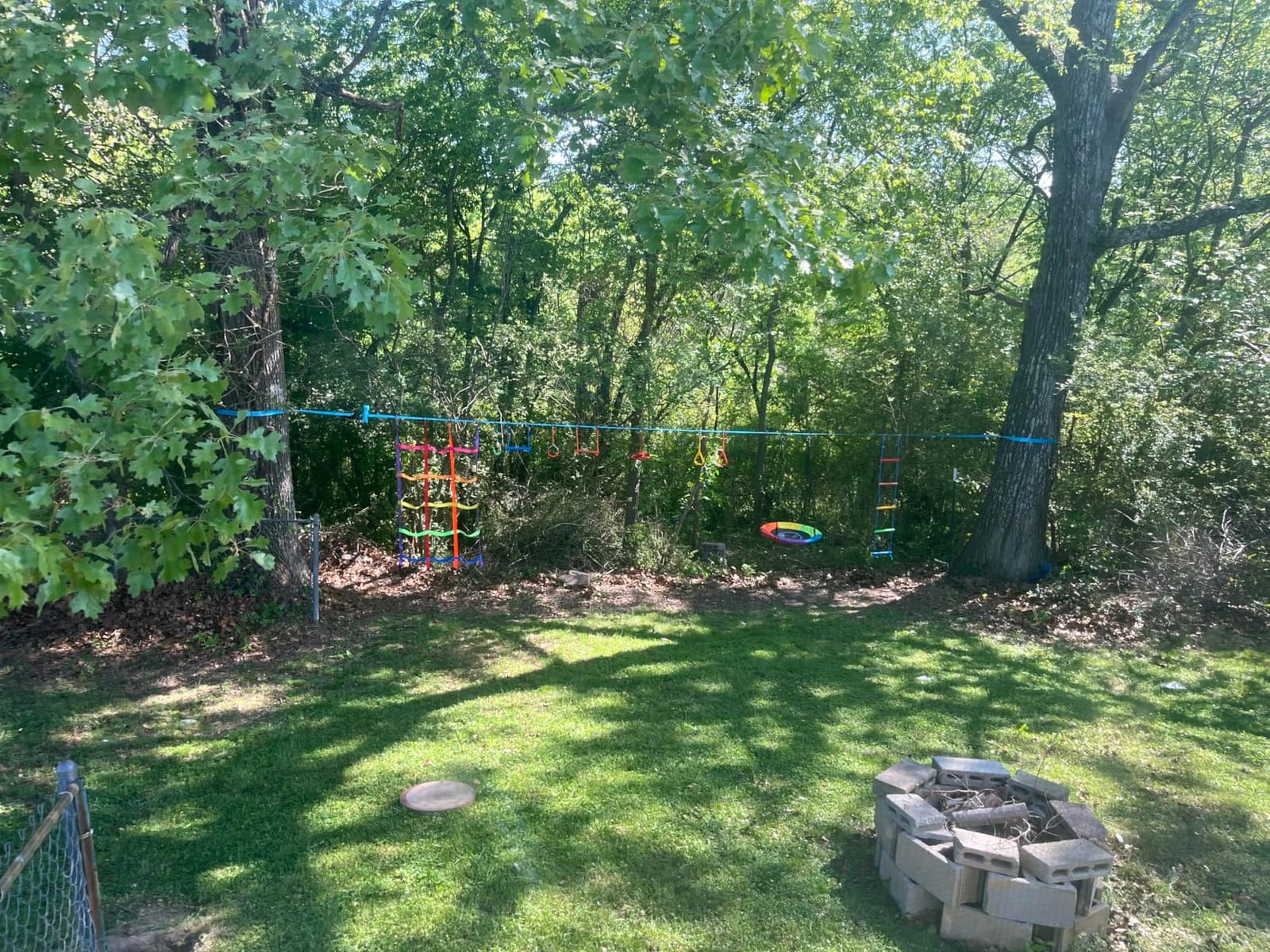 Hapfan 50 ft Ninja Warrior Obstacle Course Swing Set for Kids Outside customer photo 2