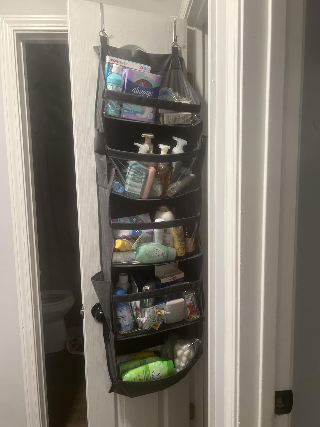 Lifewit 1 Pack Over the Door Organizer 5 Section Hanging Storage, Dark Gray customer photo 1