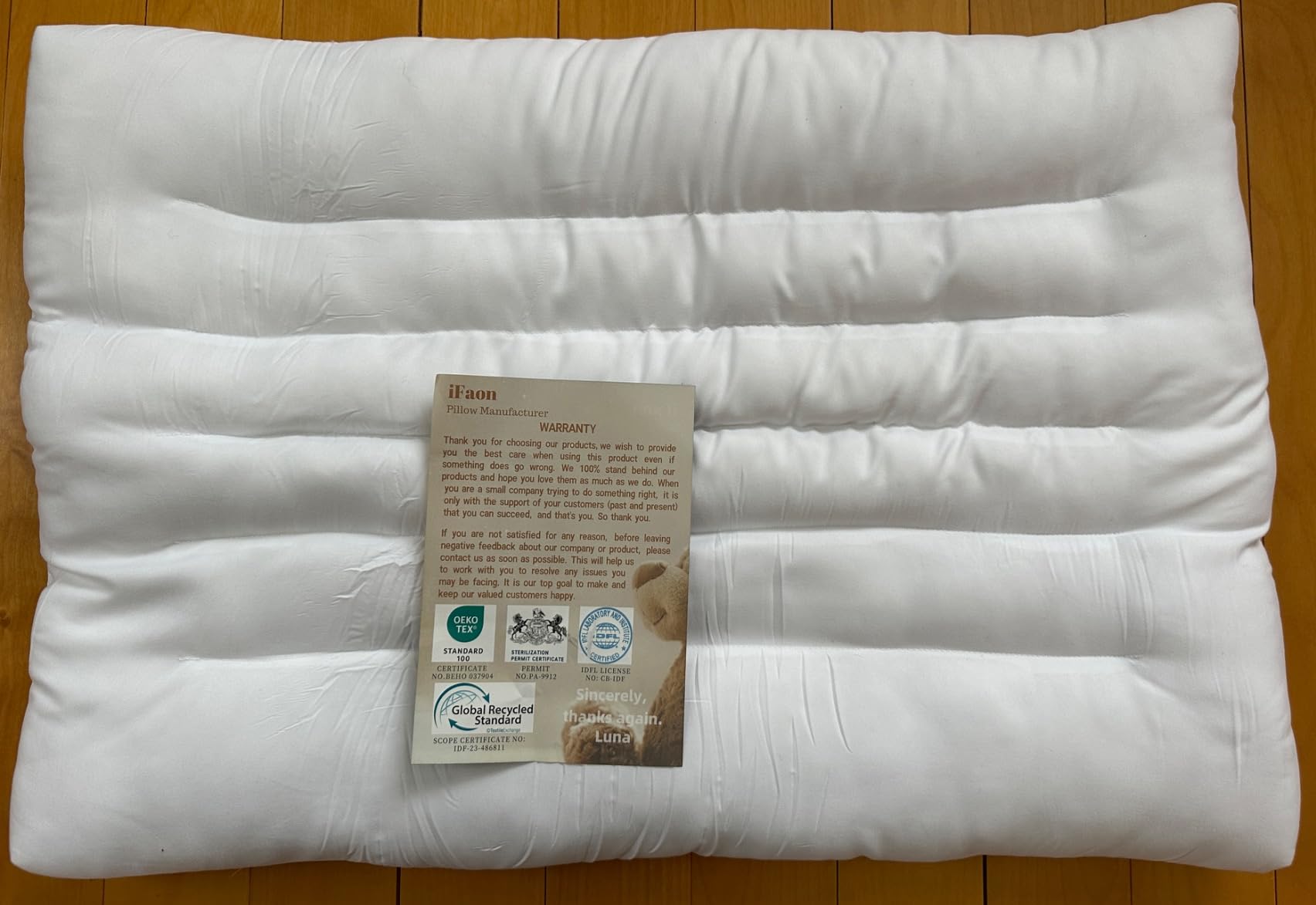 Ultra Flat Thin Pillow for Sleeping 2.5 inch Height Low Profile Slim Soft Bed Pillow for Stomach Back Sleepers Standard Size 18
