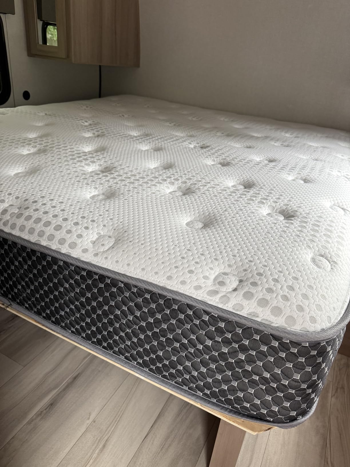 WanderRest 12” Cool Hybrid RV Mattress, Short Queen 60x74, Plush-Medium Gel Memory Foam & Pocketed Coil Bed for RV, Camper or Travel Trailer, Cooling Comfort, Made in USA customer photo 2