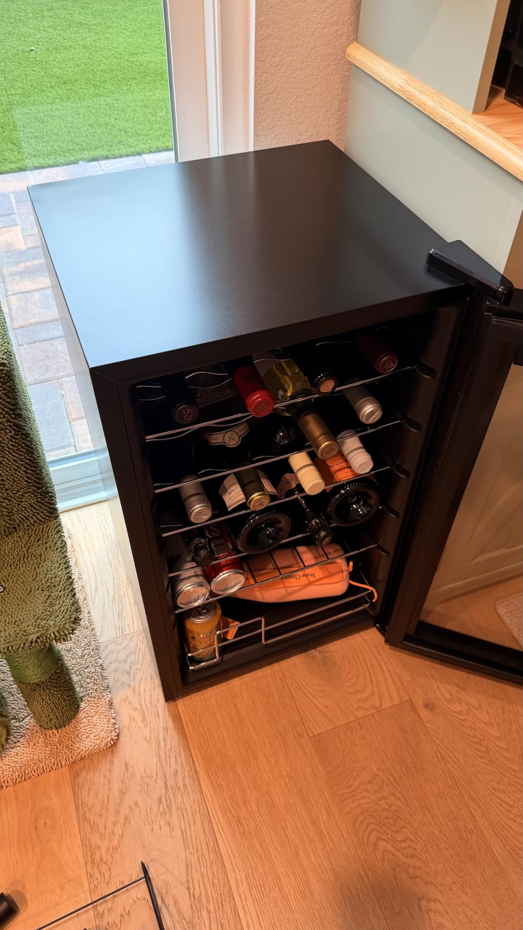 BODEGA 24 Inch Dual Zone Wine Fridge, 46 Bottle Built-in Wine Cooler with Compressor Cooling, Double-Layer UV Glass Door, Digital Thermostat & ≤35dB Quiet – Freestanding Fridge for Home Kitchen Bar customer photo 1