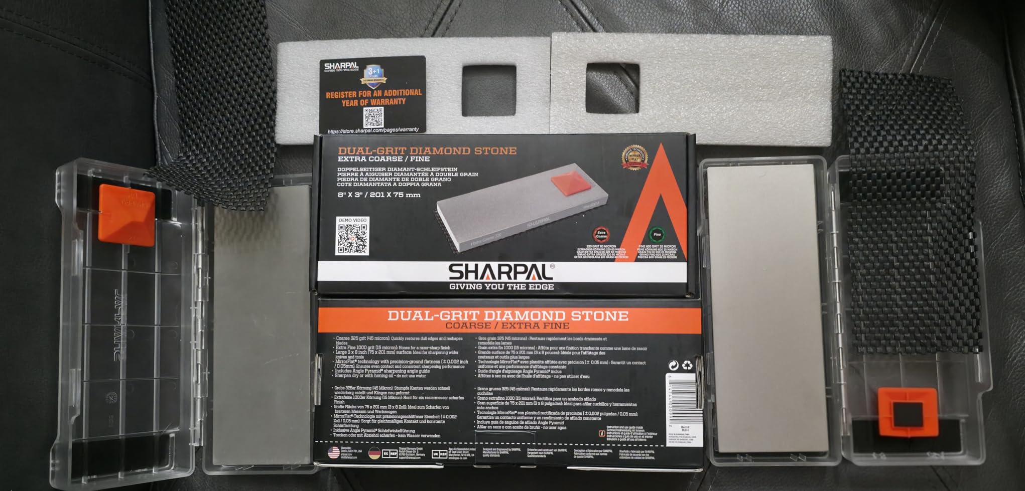 SHARPAL 160H 2PCS 2-in-1 Whetstone and Sharpening Stone Holder&Storage Case customer photo 2