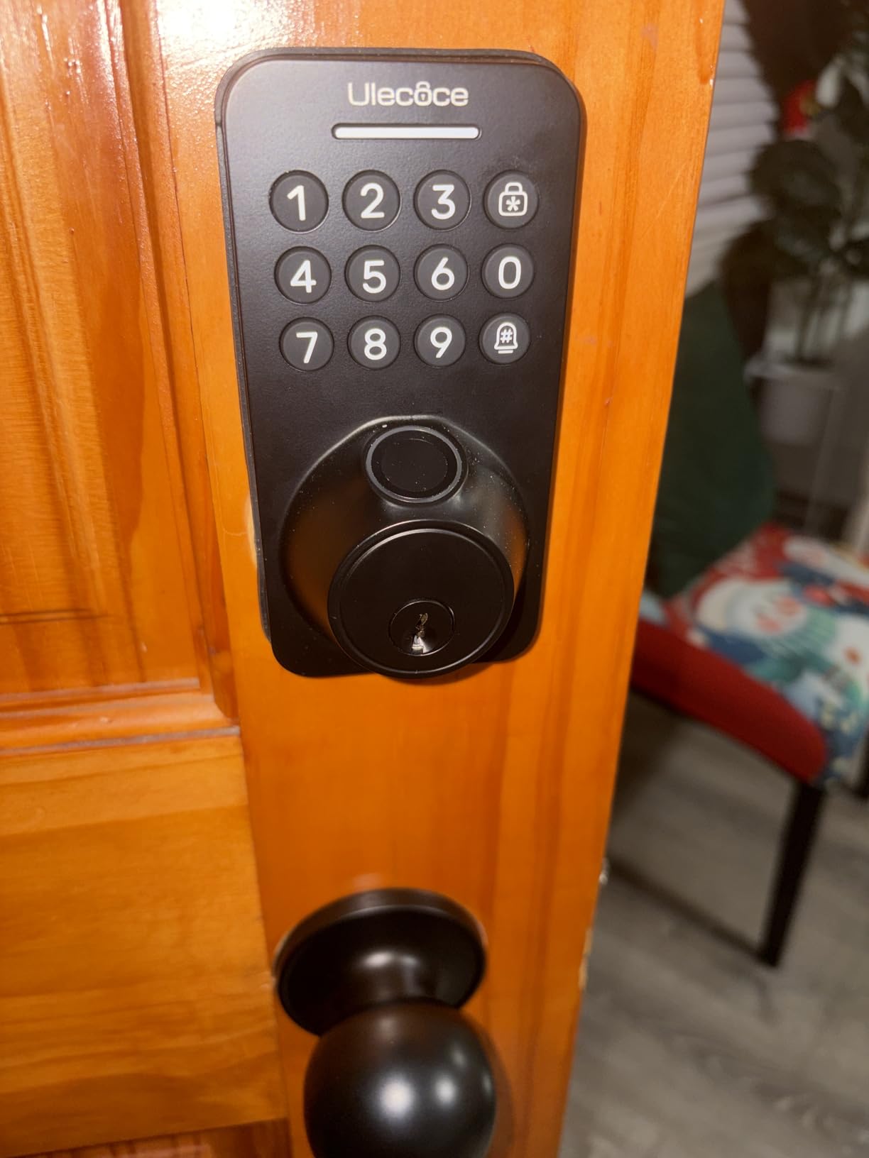 TEEHO TE012W WiFi Fingerprint Smart Door Lock for Front Door, Satin Nickle customer photo 2