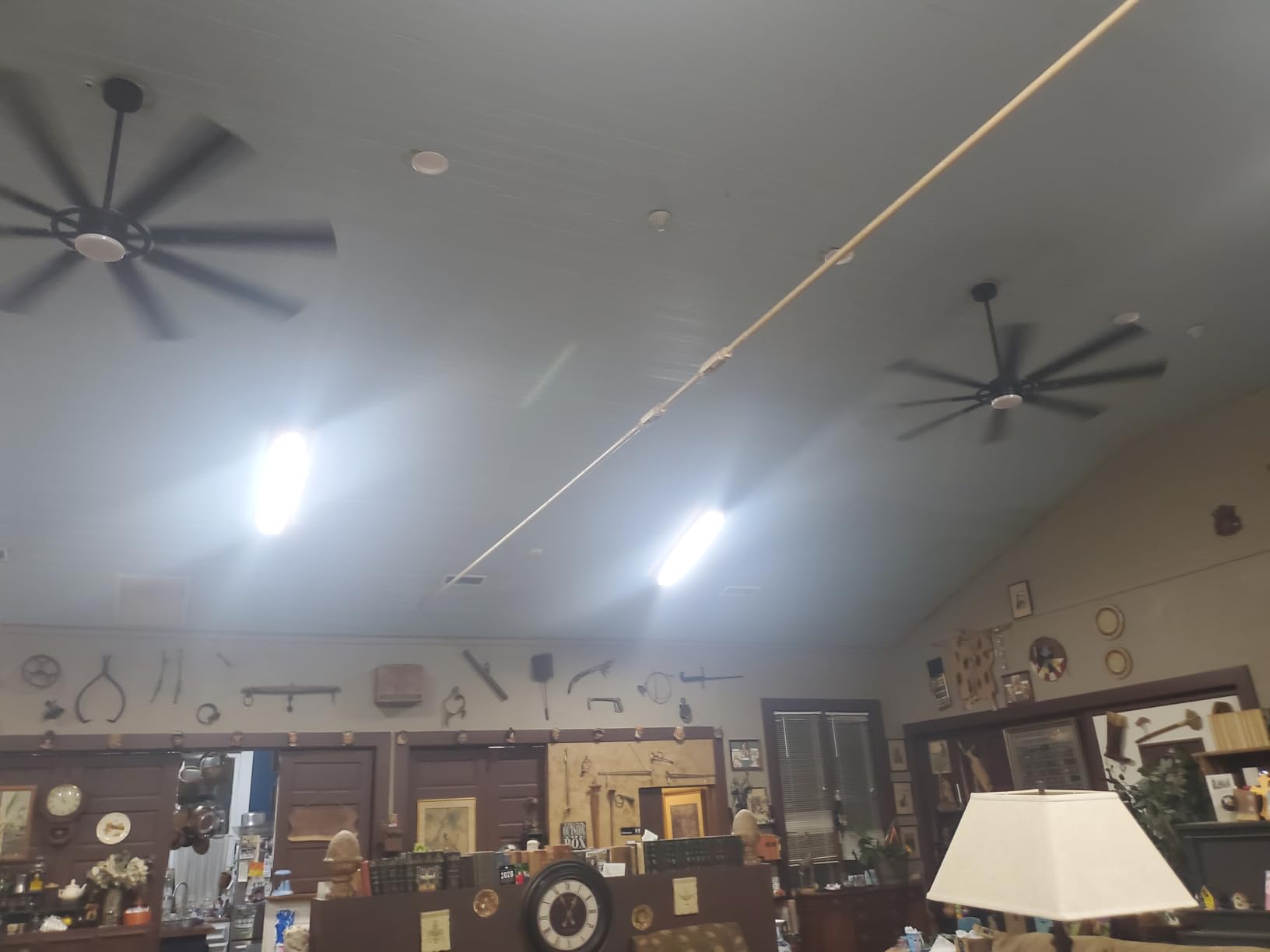 Large Ceiling Fan No Light: Modern 72 Inch 8 Blade Outdoor Ceiling Fans with Remote APP Control - Black Big Fan without Light Indoor Reversible 6 Speed Quiet DC Motor customer photo 2