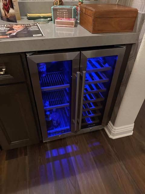 ORYMUSE 15 Inch Wine Fridge, 30 Bottle Under Counter Wine Cooler Built-In customer photo 2