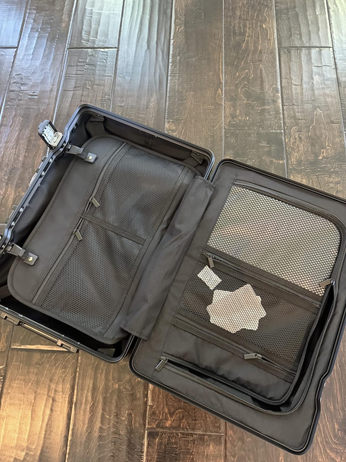 Zipperless Carry On Luggage with laptop Compartment,Gray, 20in customer photo 1