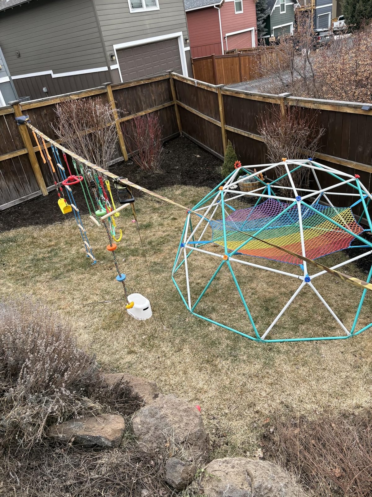 Hapfan 10 ft Climbing Dome with Climbing Cargo Net for Kids 3-12 customer photo 2