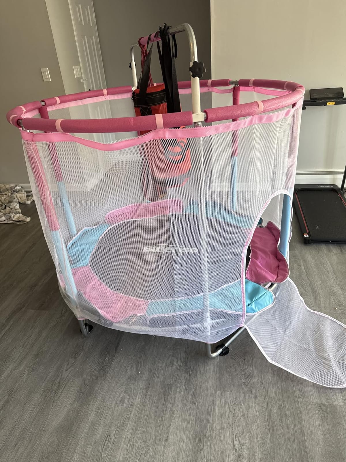 BLUERISE 55'' 72'' Indoor&Outdoor with Enclosure Trampoline for Kids Gifts customer photo 2