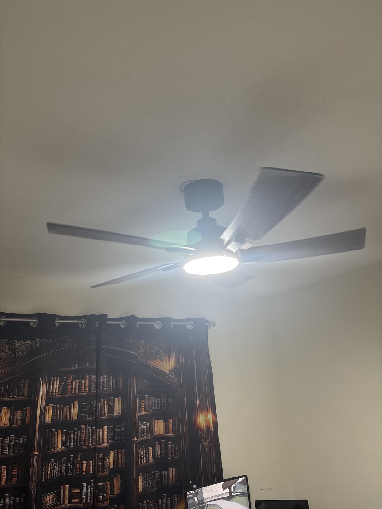 60'' Brushed Nickel Ceiling Fans with Lights & Remote, ETL Listed customer photo 1