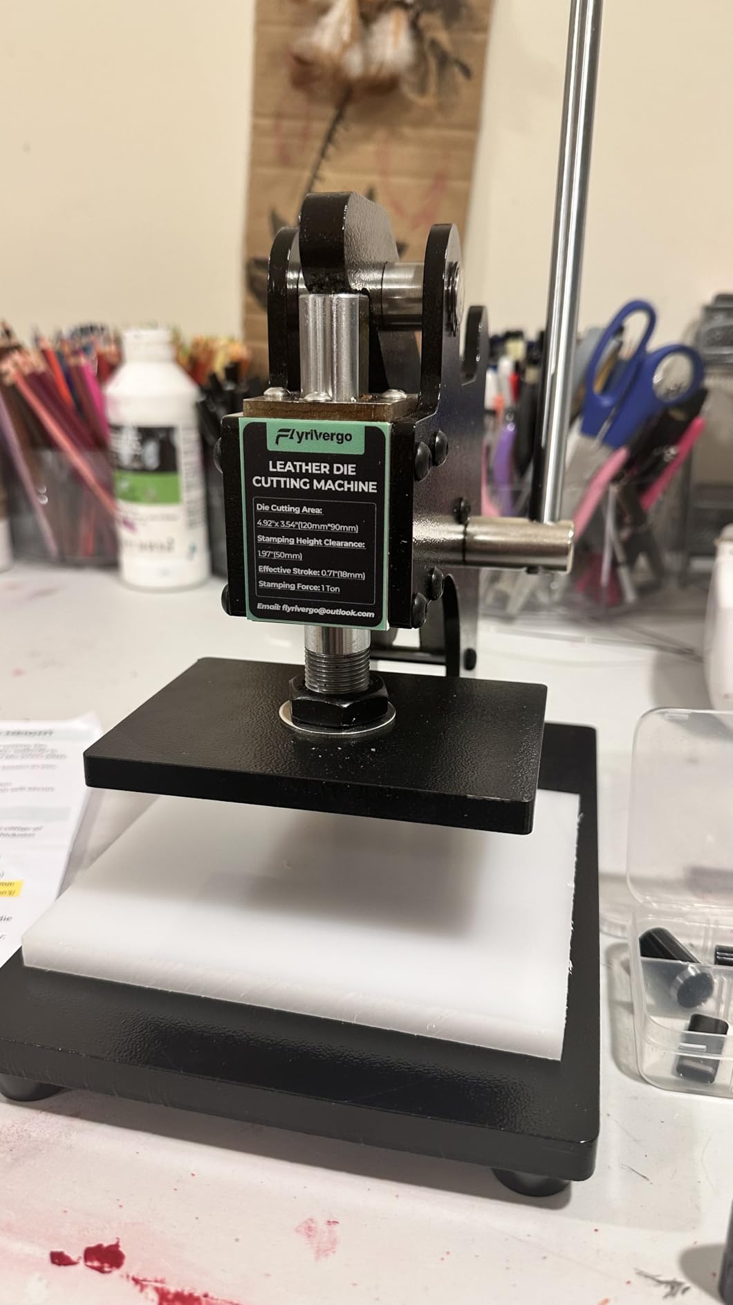 5x3.5inch Small Leather Die Cutting Machine - 1 Ton Pressure customer photo 1