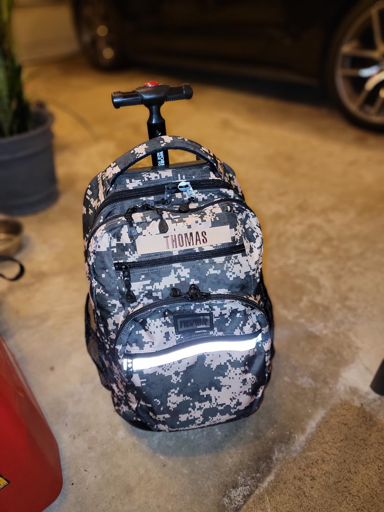 J World Sundance Laptop Rolling Backpack for Girls Boys. Roller Bookbag with Wheels, 20 Inch, Grey customer photo 2