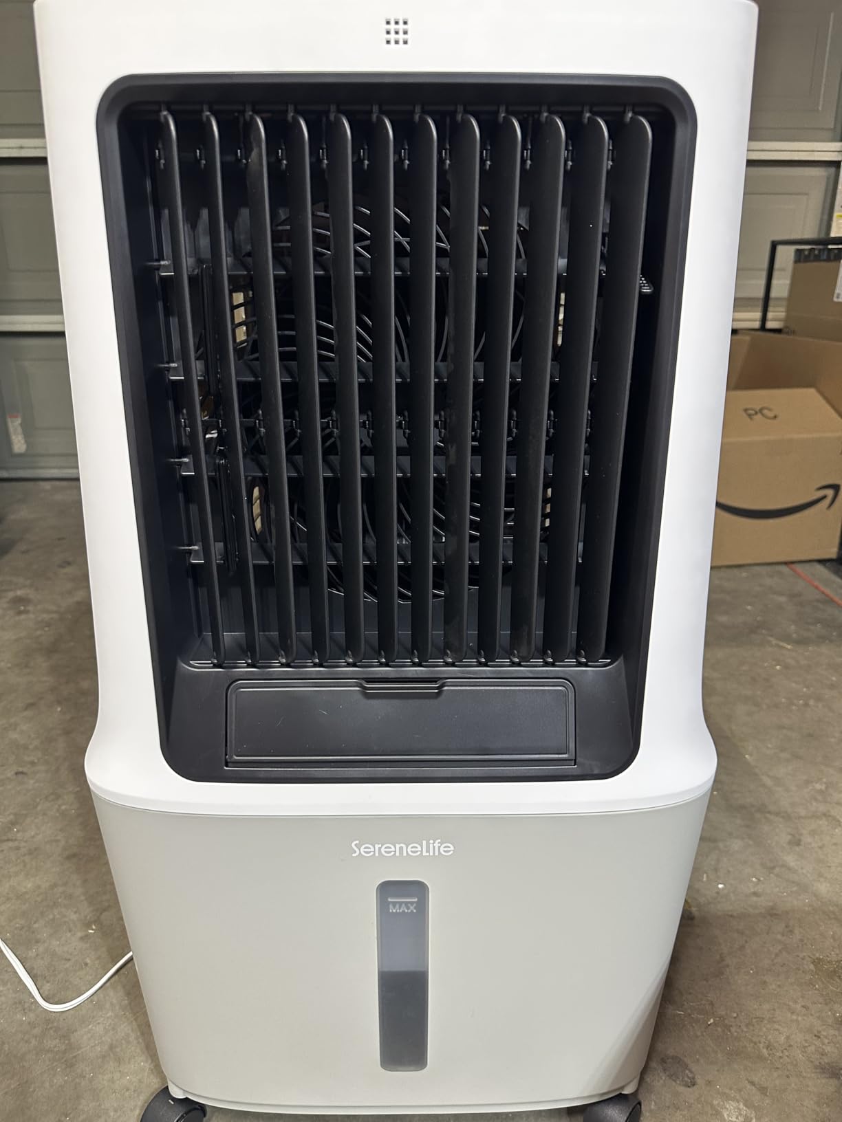 SereneLife Portable Air Cooler with 2200 CFM Power - High-Performance Evaporative Air Cooler for Indoor and Outdoor Spaces, 21 L Tank, Oscillation, 24-Hour Timer, Remote Control Cooling System customer photo 1