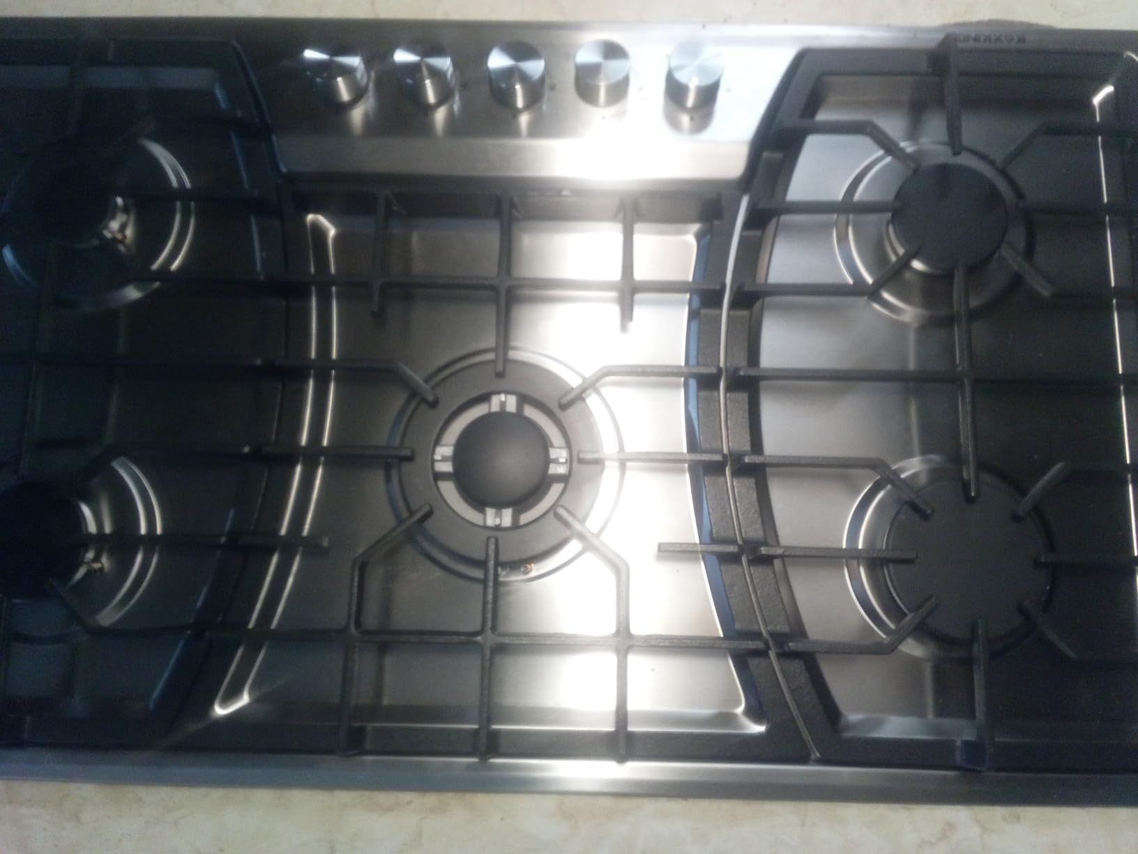 30 Inch Gas Cooktop with Griddle, 5 Burner Built In Stainless Steel customer photo 2