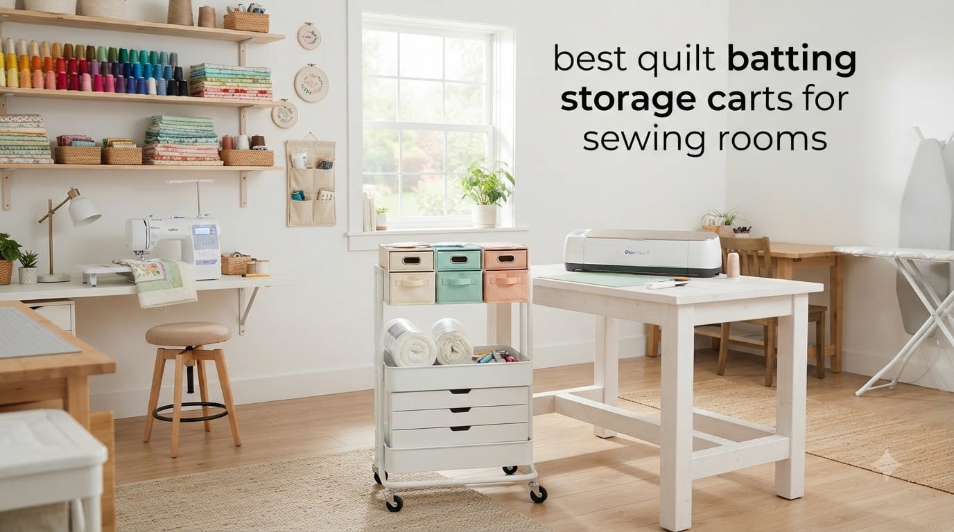best quilt batting storage carts for sewing rooms