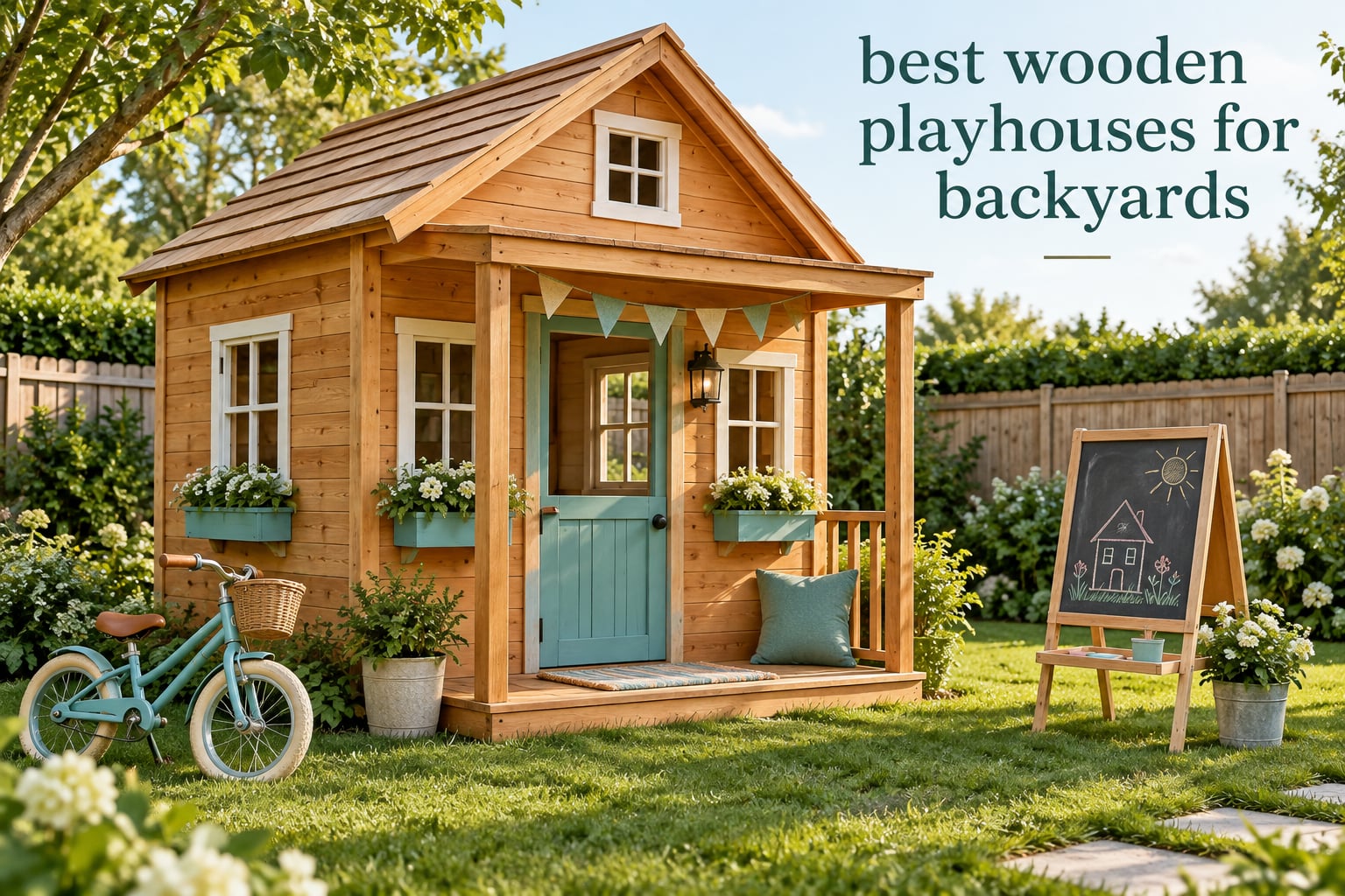 best wooden playhouses for backyards