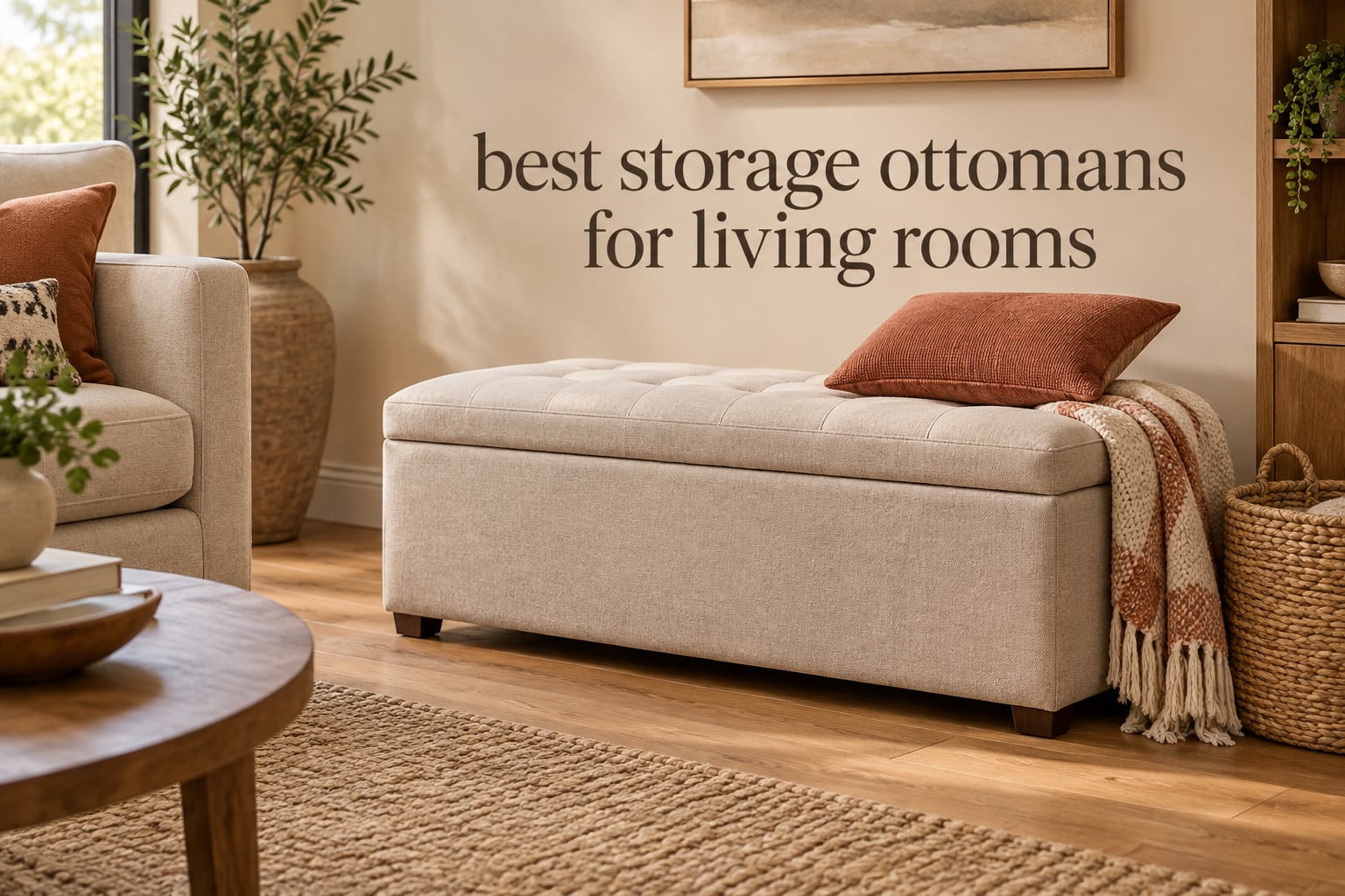 best storage ottomans for living rooms