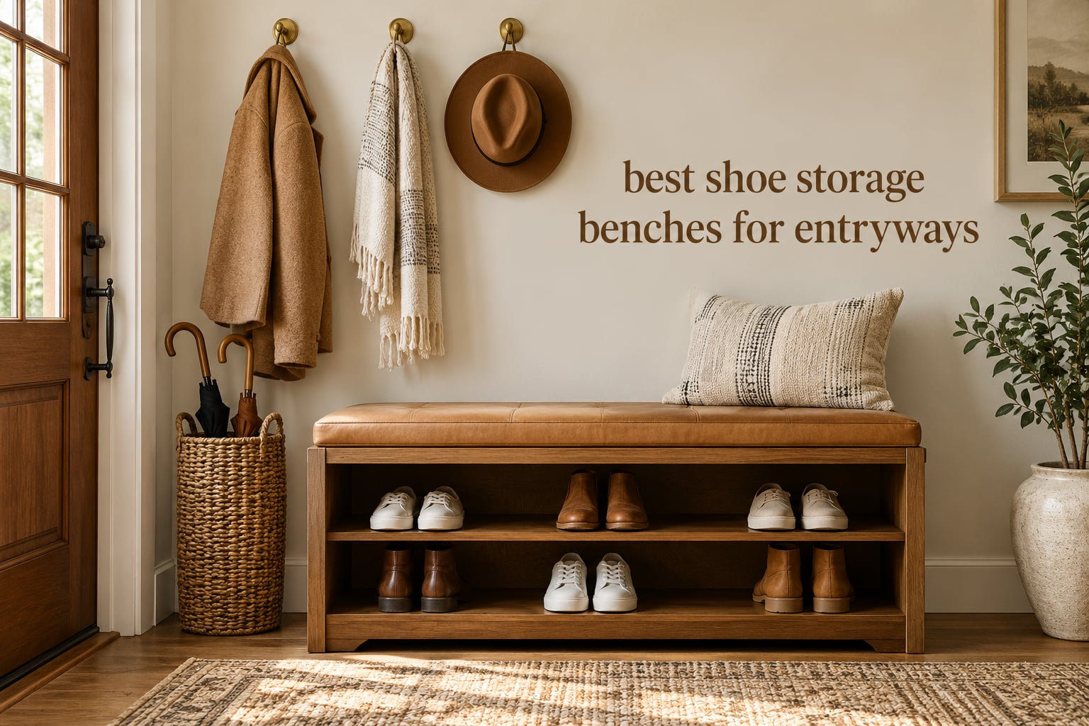 best shoe storage benches for entryways
