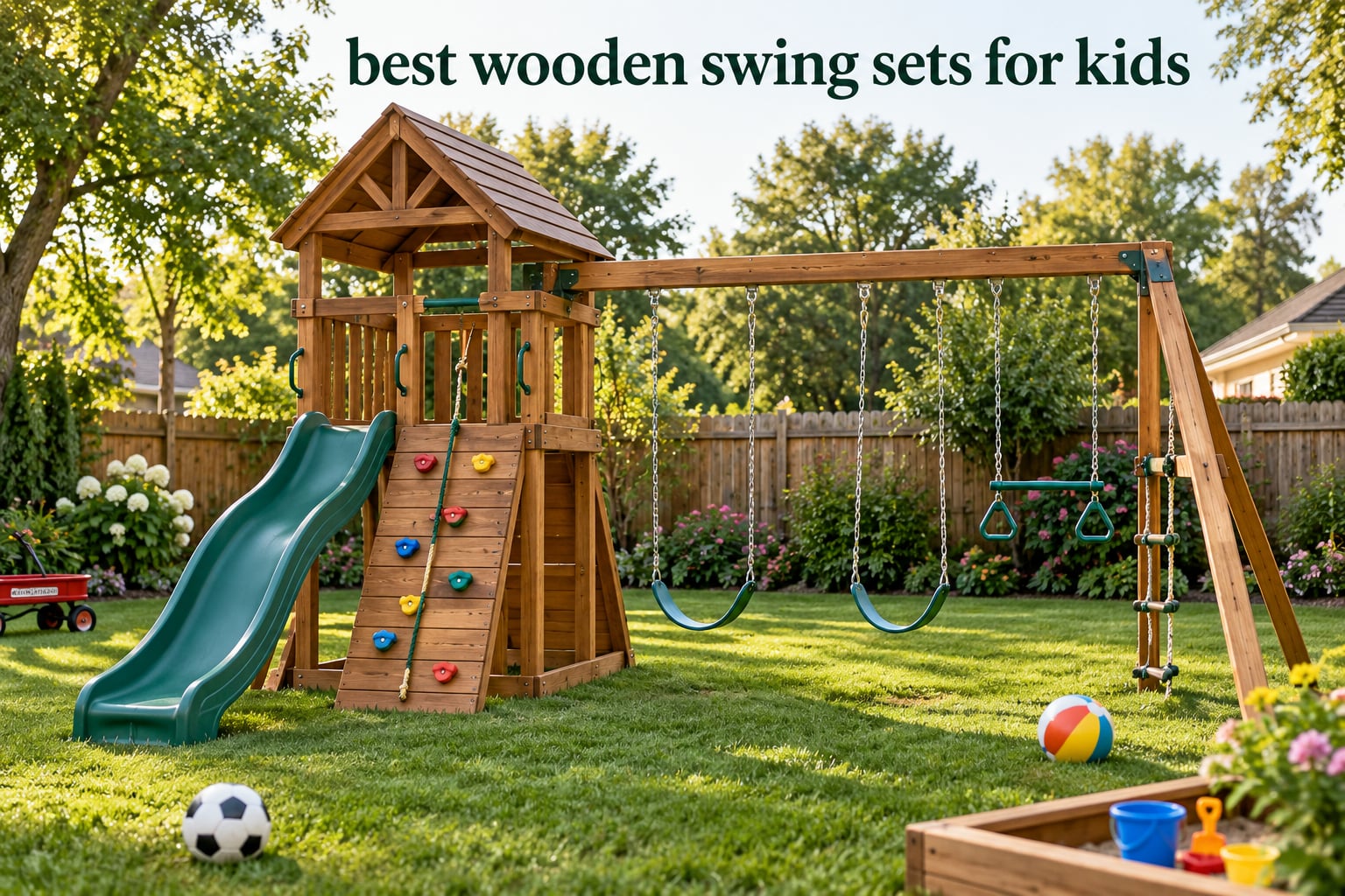 best wooden swing sets for kids